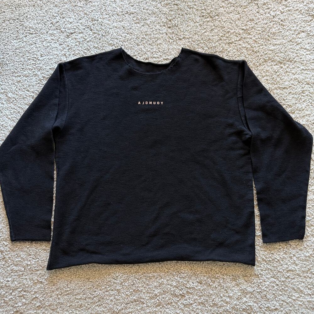 Men's YoungLA MirroredRawHemTop XL PreOwnedPerfect Black